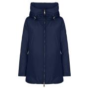 A-Lijn IN Glanzend Nylon MET Capuchon add , Blue , Dames