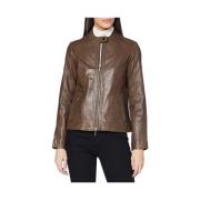 Dames Leren Jas More & More , Brown , Dames