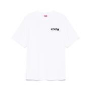 Witte Crew Neck Unisex T-shirt Kenzo , White , Heren