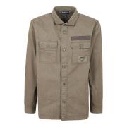 Katoenen overshirt met knoopsluiting Barbour , Brown , Heren