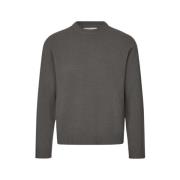 Wolmix Crew Neck Sweater Samsøe Samsøe , Gray , Heren