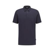 Slim-Fit Poloshirt met Logo Print Hugo Boss , Blue , Heren