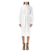 Witte Oxford Overhemdjurk Ralph Lauren , White , Dames