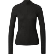 Zwarte basic top met hoge nek Norr , Black , Dames