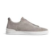 Grijze lage top sneaker Triple Stitch™ Ermenegildo Zegna , Gray , Here...