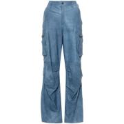 Gestructureerde Cargo Broek Staalblauw Salvatore Santoro , Blue , Dame...