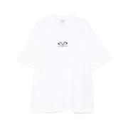 Wit Logo Print Crew Neck T-shirt Vetements , White , Heren