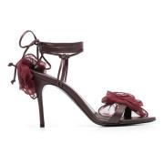 Bordeaux Bloemen Sandalen Schoenen Magda Butrym , Red , Dames