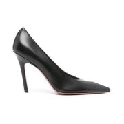 Zwarte stilettohakken met reliëfdetail Amina Muaddi , Black , Dames