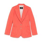 Paisley Jacquard Blazer Oranje Etro , Orange , Dames