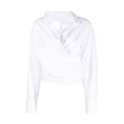 Katoenen Wrap Shirt Alexander Wang , White , Dames