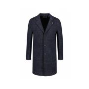 Stijlvolle Single-breasted Coat voor Mannen Dstrezzed , Blue , Heren