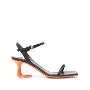 Zwarte Slingback Schoenen Moschino , Black , Dames