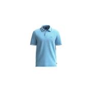 Heren Polo Shirt met Contrastdetails Hugo Boss , Blue , Heren