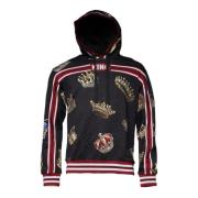 Kroon Print Hoodie Multicolor Dolce & Gabbana , Multicolor , Heren