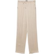 Salie Groene Zijden Satijnen Broek Giorgio Armani , Beige , Dames