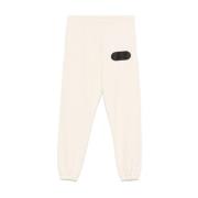 Roomwit Katoenen Jersey Grafische Print Broek Gallery Dept. , Beige , ...