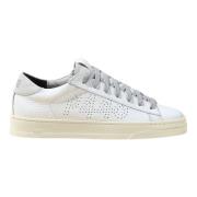 Witte Leren Lage Sneakers P448 , White , Dames