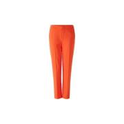 Slim Fit Chino Shorts voor Vrouwen Oui , Orange , Dames