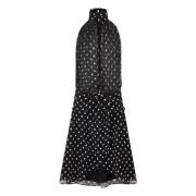 Halterjurk MET Strik Nina Ricci , Black , Dames