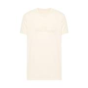 Geel Katoenen Jersey Geborduurd Logo T-shirt Maison Margiela , Yellow ...