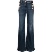 104 Pantalone - Stijlvol en Comfortabel Elisabetta Franchi , Blue , Da...