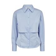 Lichtblauwe Dubbellagige Blouse Sandy Co'Couture , Blue , Dames