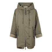 Omkeerbare katoenen parka in khaki Max Mara Weekend , Green , Dames