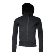 Zwarte Katoenen Rits Hoodie Dolce & Gabbana , Black , Heren