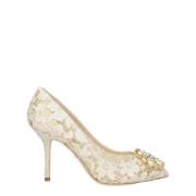 Beige Stoffen Hoge Hakken Dolce & Gabbana , Beige , Dames