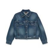 Indigo Blauwe Geknoopte Buitenkleding Jas A.p.c. , Blue , Dames