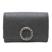 Pre-owned Leather wallets Bvlgari Vintage , Black , Dames