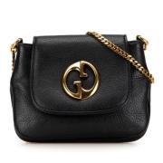 Pre-owned Leather crossbody-bags Gucci Vintage , Black , Dames