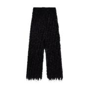 Zwarte Glitter Kwast Wijde Pijp Broek Stella McCartney , Black , Dames