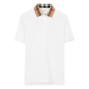 Vintage Check Kraag Polo Shirt Wit Burberry , White , Heren