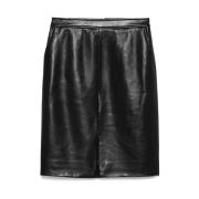 Zwarte kokerrok met split Anine Bing , Black , Dames