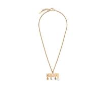 Hanger Ketting Kreeft Klauw Sluiting Moschino , Yellow , Dames