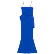 Koningsblauwe Draperie Jurk Chiara Boni , Blue , Dames