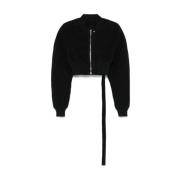 Zwarte Katoenen Baseball Kraag Jas Rick Owens , Black , Dames