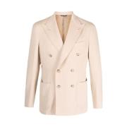 Dubbelrijige camelblazer Gabo Napoli , Beige , Heren