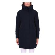 Lange gewatteerde parka zwart Krakatau , Black , Dames