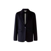 Gestreepte Jersey Blazer Oui , Black , Dames