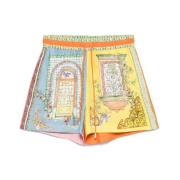 Kleur-Blok Linnen Shorts Alemais , Multicolor , Dames