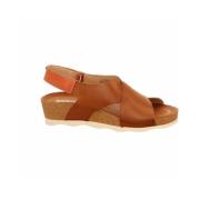 Leren Sleehak Sandalen Pikolinos , Brown , Dames