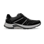 Heren Lage Sneakers, Gecertificeerd Leer Gabor , Black , Heren