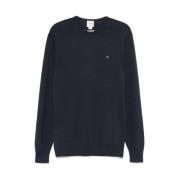 Navy Blue Crew Neck Sweater Calvin Klein , Blue , Heren