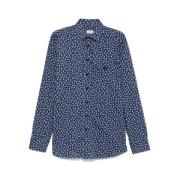 Navy Blue Buttoned Shirt Pegaso Motif Etro , Blue , Heren