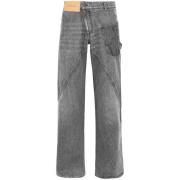 Grijze Denim Twisted Seam Jeans JW Anderson , Gray , Dames