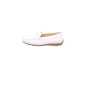 Leren Instap Platte Schoenen ara , White , Dames