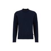 Relaxed-Fit pullover van wolmix met logoborduursel Hugo Boss , Blue , ...